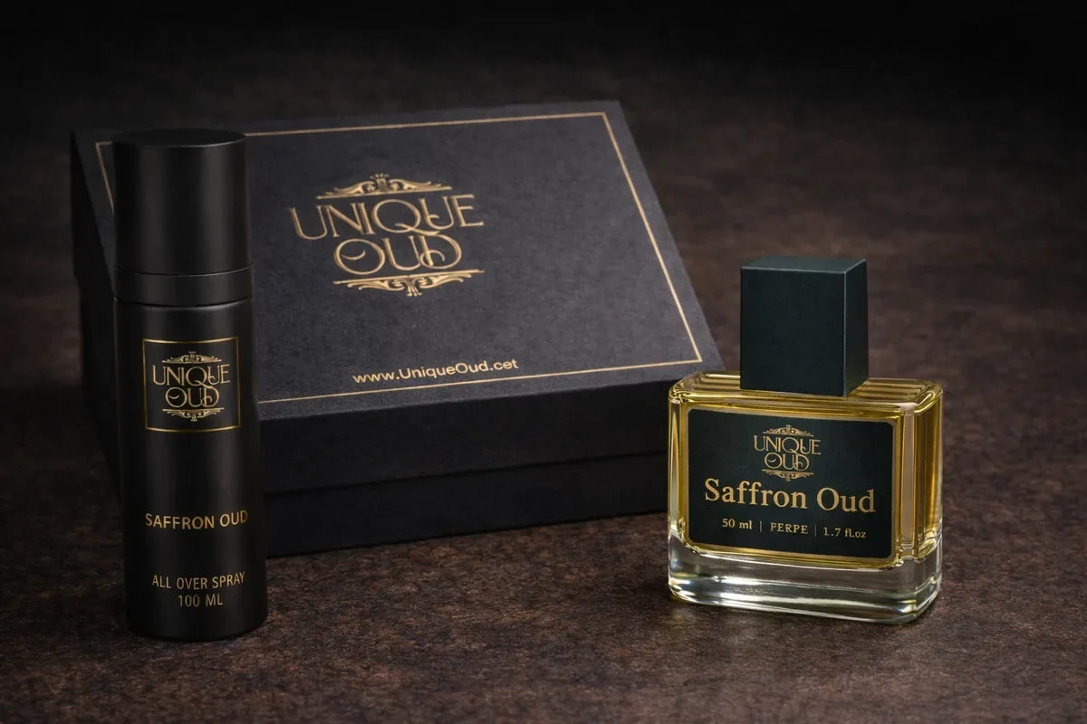 بكج زعفران عود (عطر+الوفراسبراى)